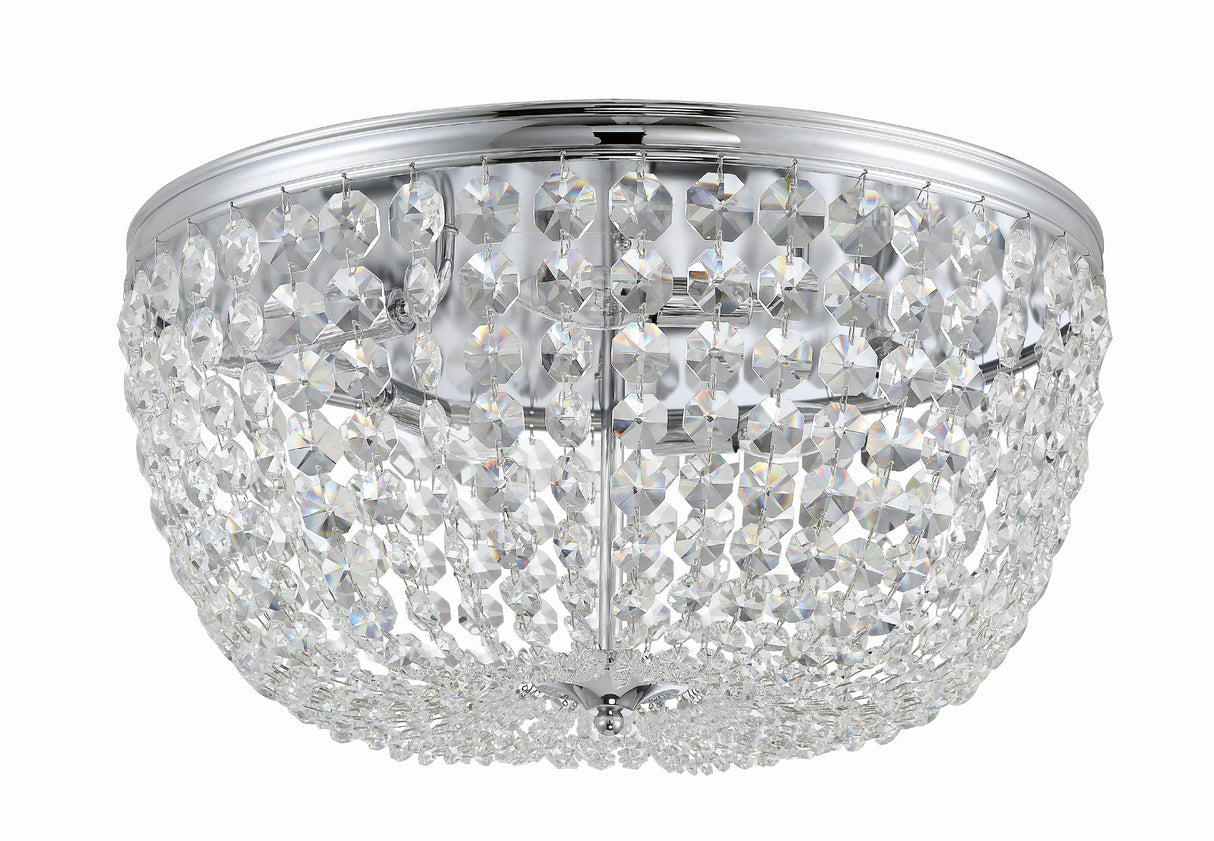 Crystorama Nola 5 Light Polished Chrome Flush Mount