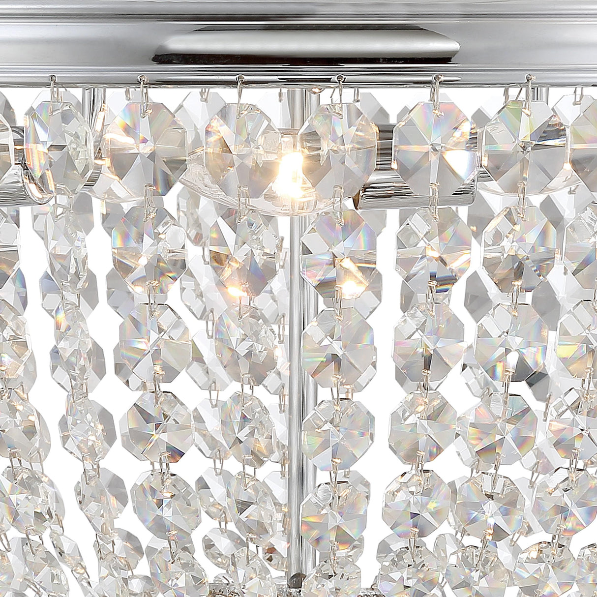 Crystorama Nola 5 Light Polished Chrome Flush Mount