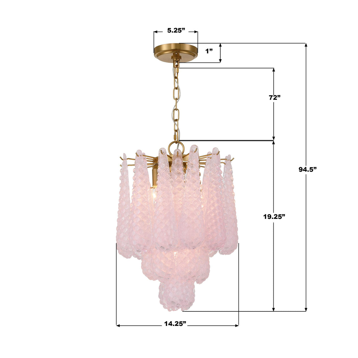 Crystorama Ollie 4 Light Aged Brass Pendant