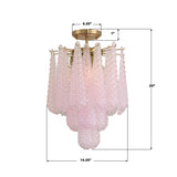 Crystorama Ollie 4 Light Aged Brass Semi Flush Mount