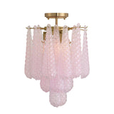 Crystorama Ollie 4 Light Aged Brass Semi Flush Mount
