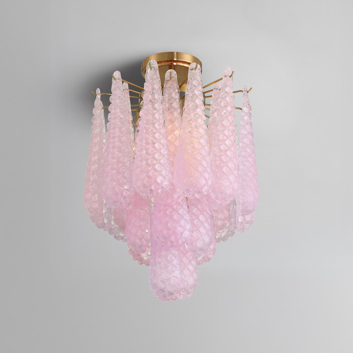 Crystorama Ollie 4 Light Aged Brass Semi Flush Mount