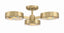 Crystorama Orson 3 Light Modern Gold Semi Flush Mount