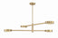 Crystorama Orson 4 Light Modern Gold Linear Chandelier