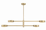 Crystorama Orson 4 Light Modern Gold Linear Chandelier