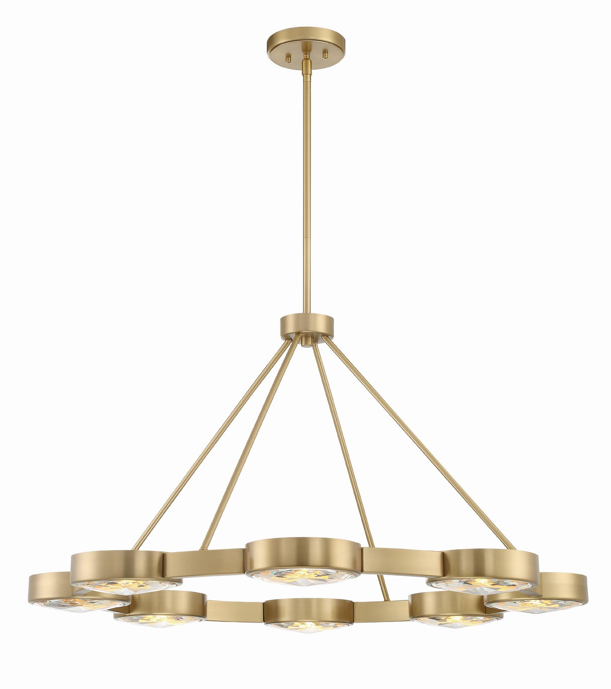Crystorama Orson 8 Light Modern Gold Chandelier