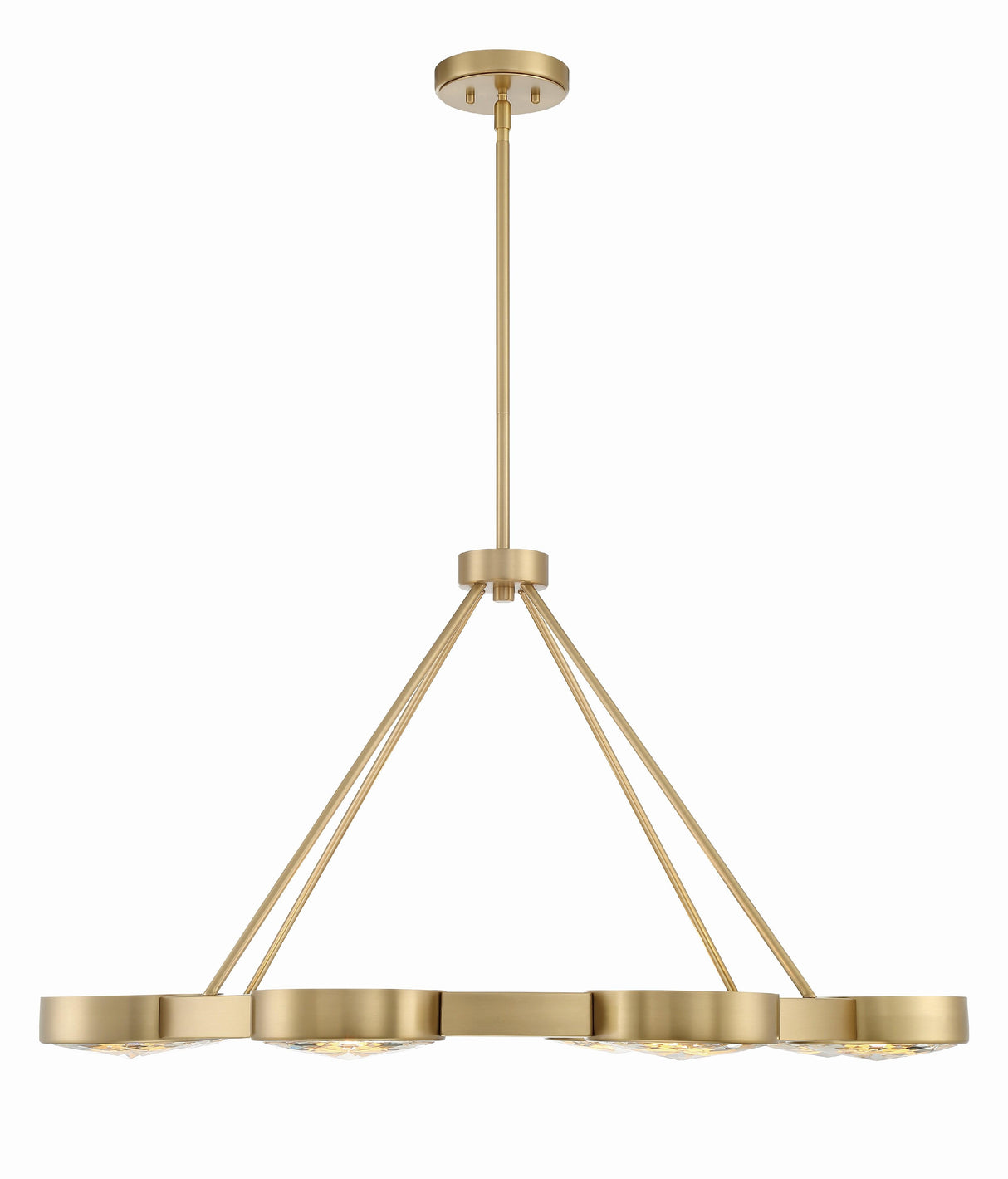 Crystorama Orson 8 Light Modern Gold Chandelier