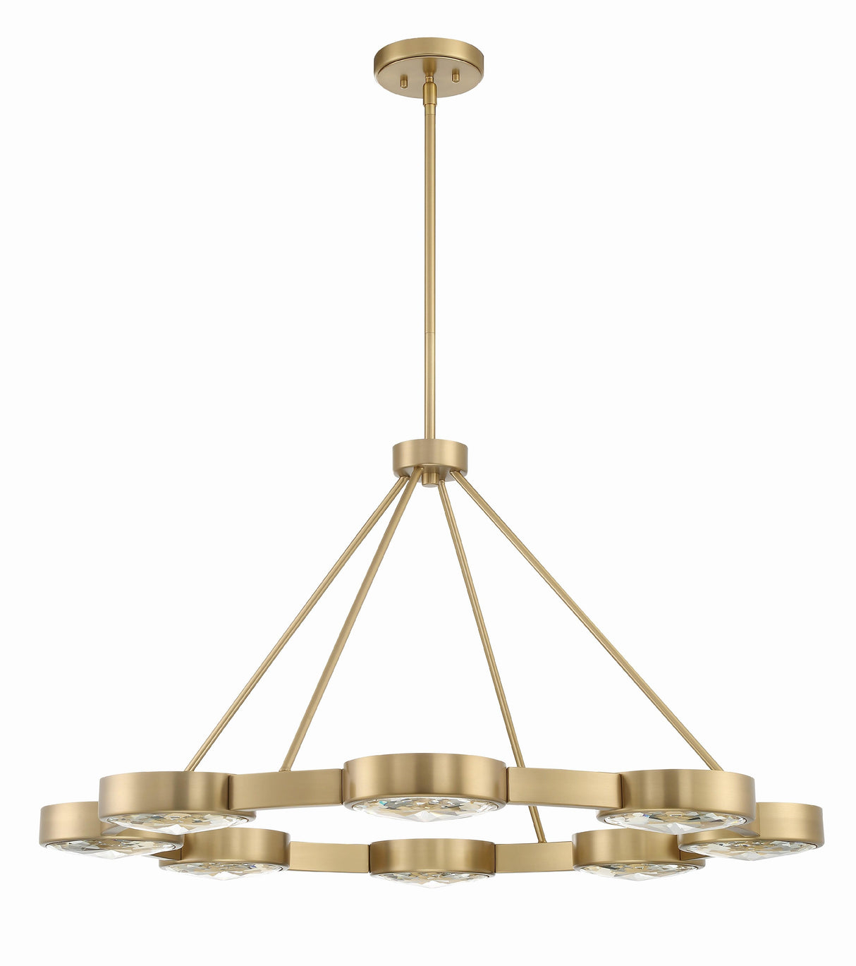 Crystorama Orson 8 Light Modern Gold Chandelier