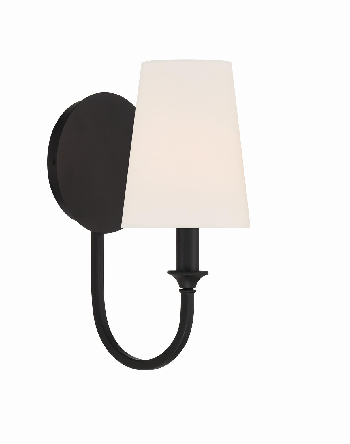 Crystorama Payton 1 Light Black Forged Sconce