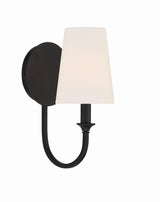Crystorama Payton 1 Light Black Forged Sconce