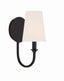Crystorama Payton 1 Light Black Forged Sconce