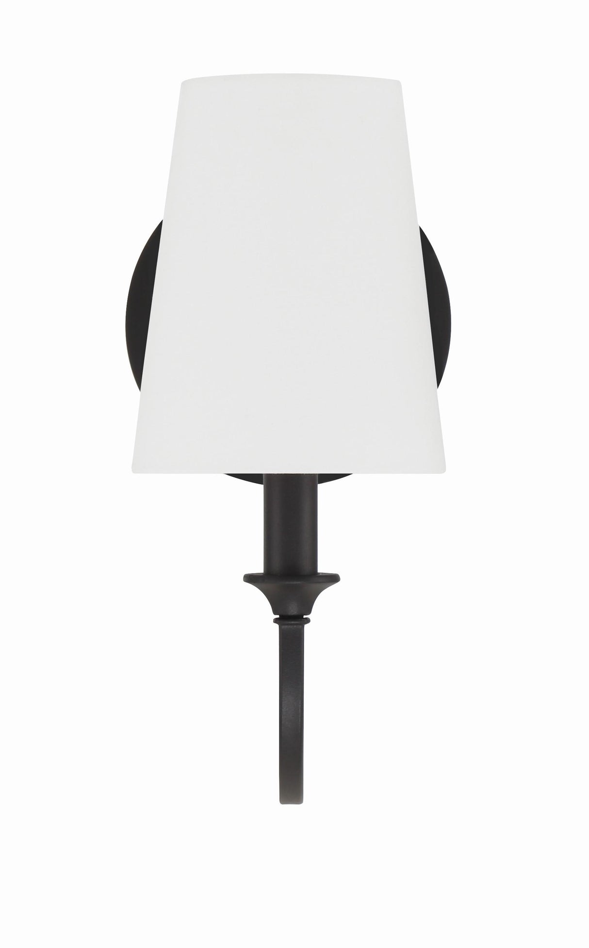 Crystorama Payton 1 Light Black Forged Sconce