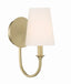 Crystorama Payton 1 Light Vibrant Gold Sconce