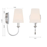Crystorama Payton 1 Light Polished Chrome Sconce