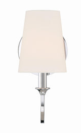 Crystorama Payton 1 Light Polished Chrome Sconce