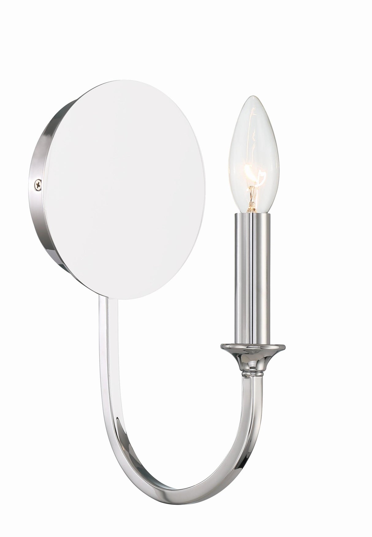 Crystorama Payton 1 Light Polished Chrome Sconce
