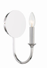 Crystorama Payton 1 Light Polished Chrome Sconce