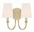 Crystorama Payton 2 Light Vibrant Gold Sconce