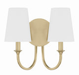 Crystorama Payton 2 Light Vibrant Gold Sconce