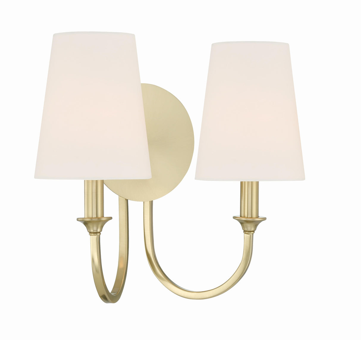 Crystorama Payton 2 Light Vibrant Gold Sconce