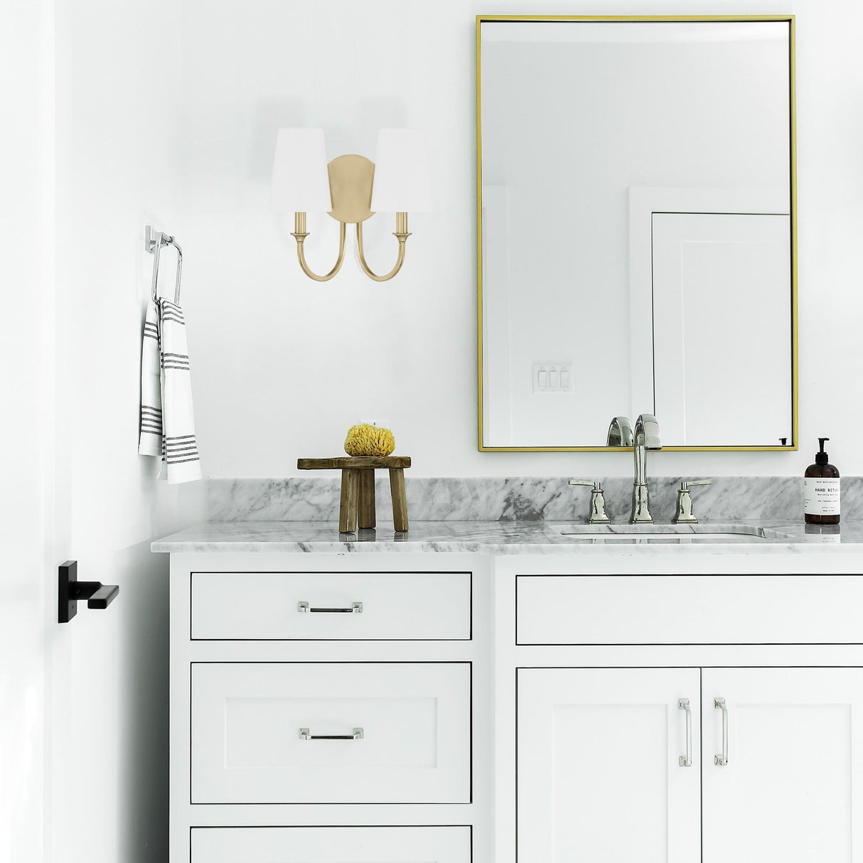 Crystorama Payton 2 Light Vibrant Gold Sconce