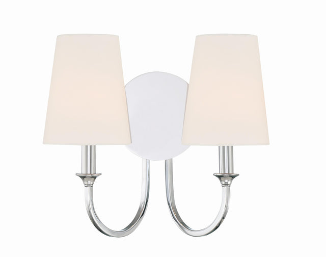 Crystorama Payton 2 Light Polished Chrome Sconce
