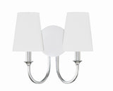 Crystorama Payton 2 Light Polished Chrome Sconce