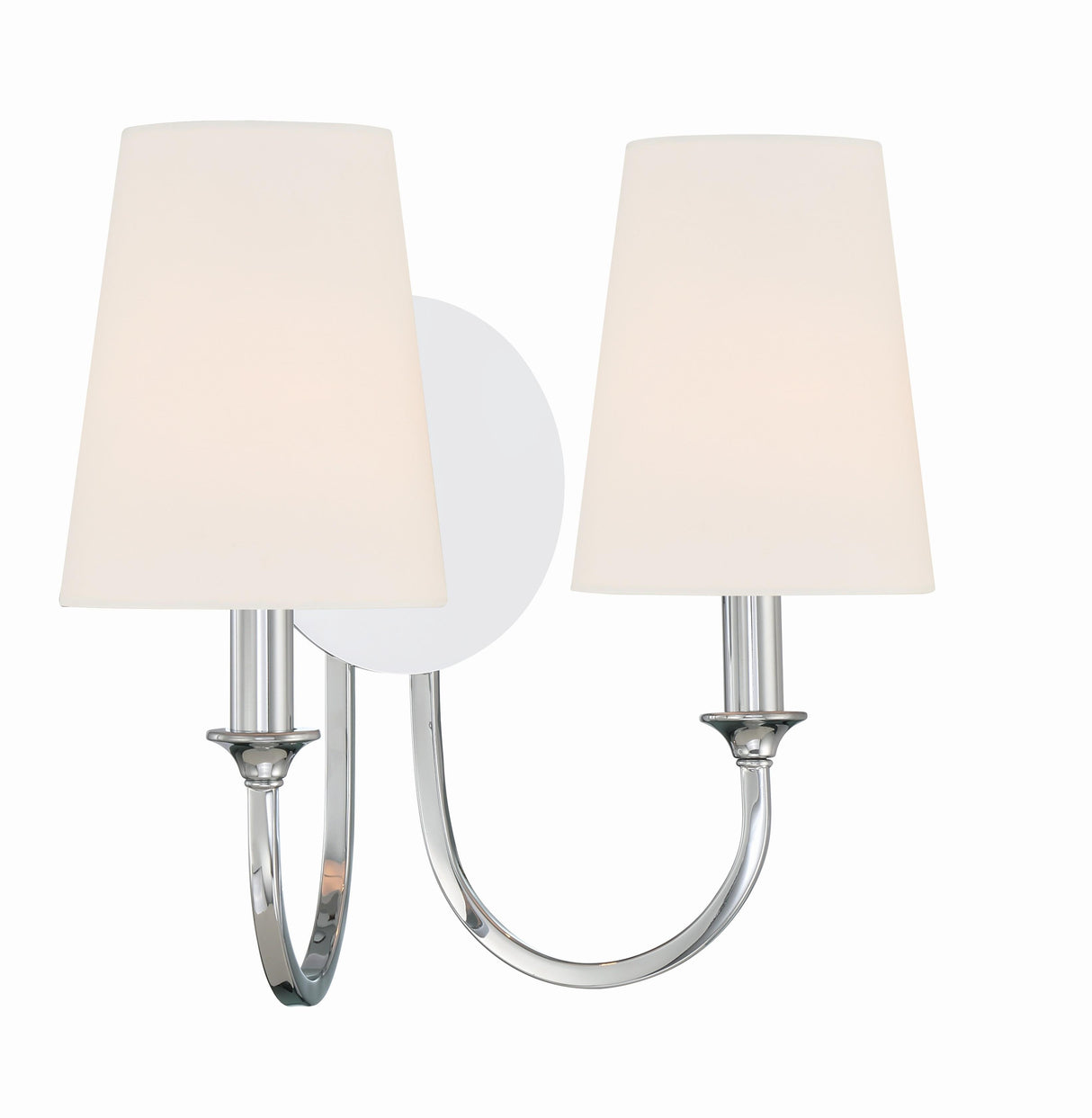 Crystorama Payton 2 Light Polished Chrome Sconce