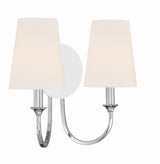 Crystorama Payton 2 Light Polished Chrome Sconce
