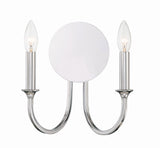 Crystorama Payton 2 Light Polished Chrome Sconce