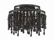 Crystorama Poppy 3 Light Matte Black Semi Flush Mount