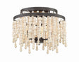 Crystorama Poppy 3 Light Forged Bronze Semi Flush Mount