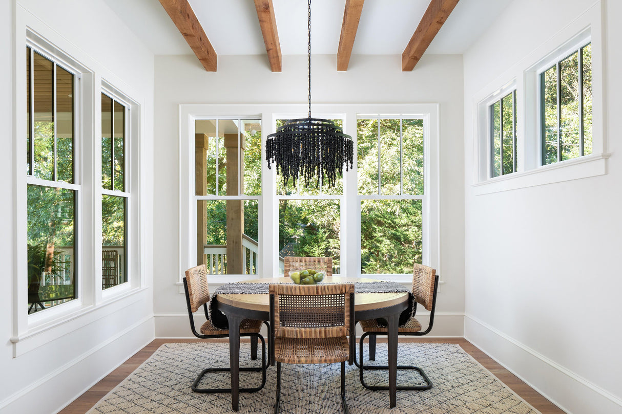 Crystorama Poppy 6 Light Matte Black Chandelier