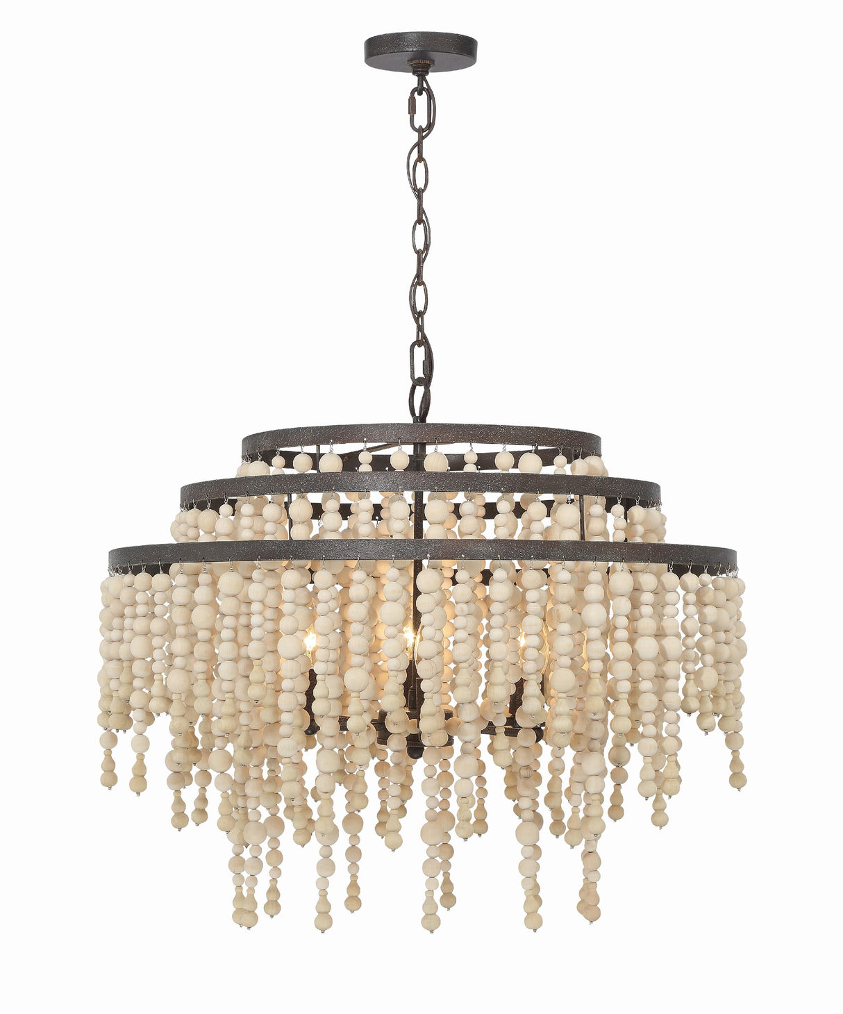 Crystorama Poppy 6 Light Forged Bronze Chandelier