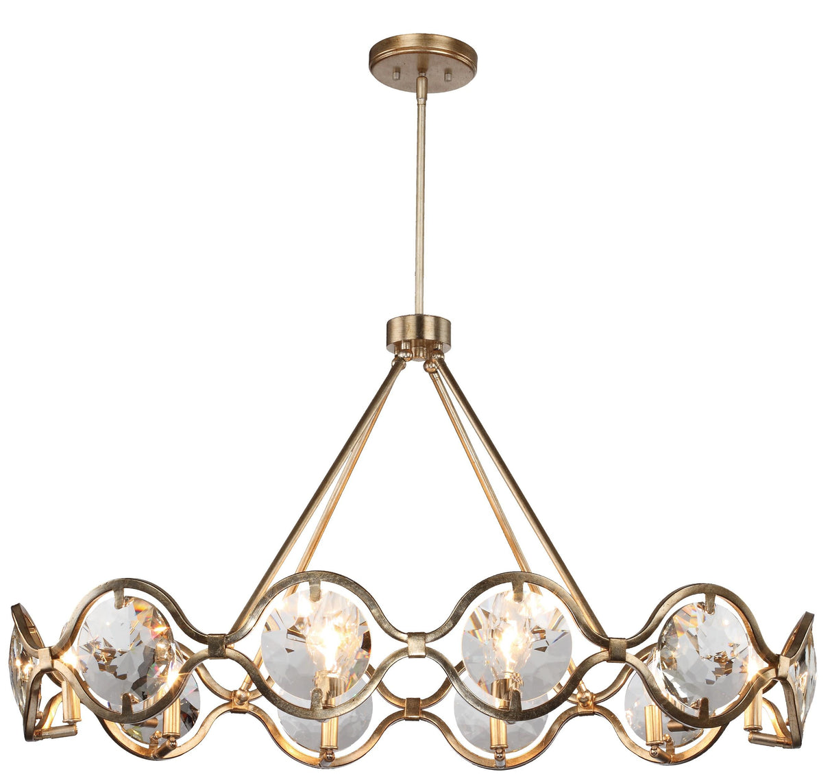 Crystorama Quincy 10 Light Distressed Twilight Linear Chandelier