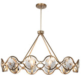 Crystorama Quincy 10 Light Distressed Twilight Linear Chandelier