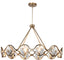 Crystorama Quincy 10 Light Distressed Twilight Linear Chandelier