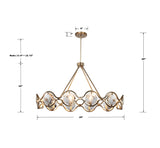 Crystorama Quincy 10 Light Distressed Twilight Linear Chandelier