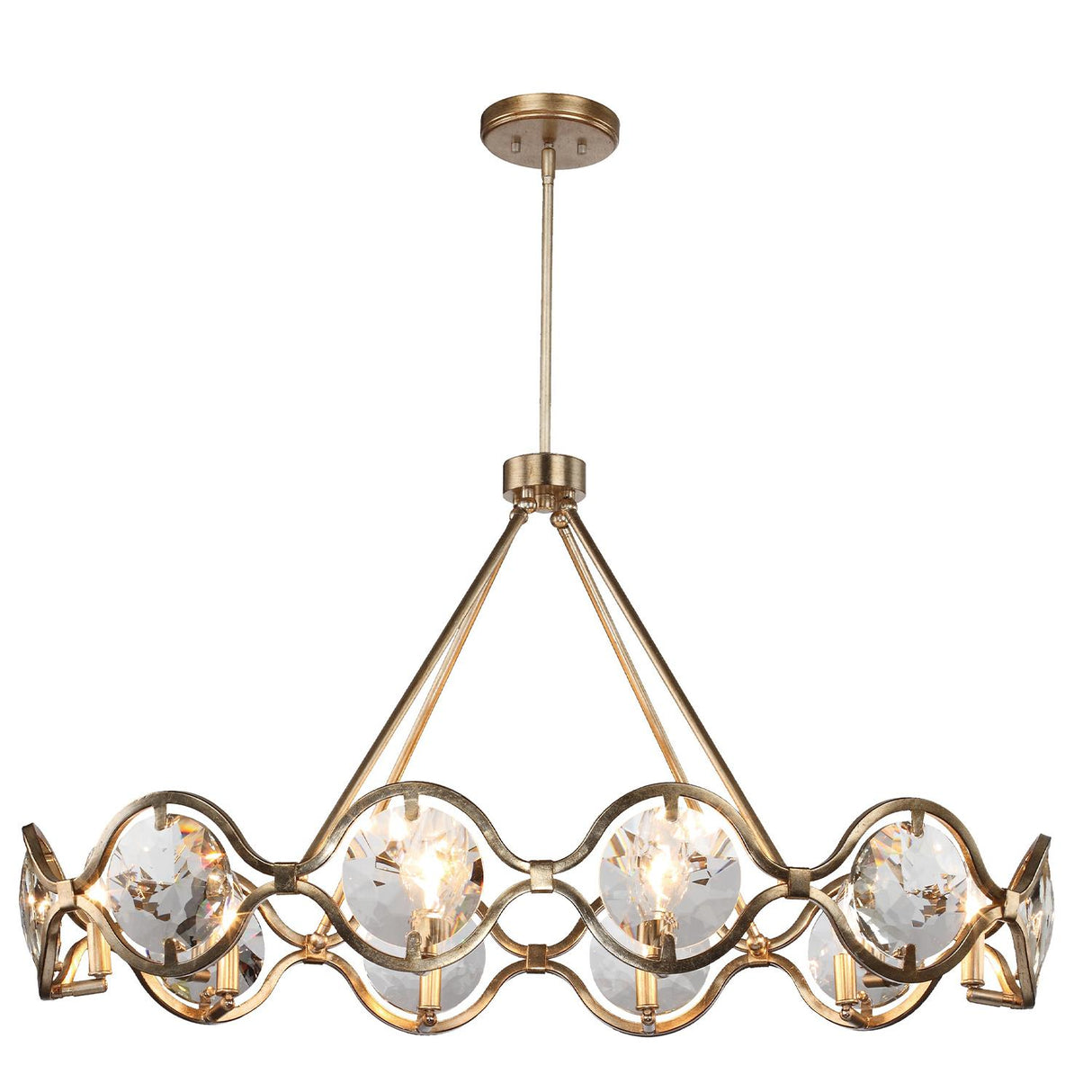 Crystorama Quincy 10 Light Distressed Twilight Linear Chandelier