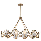 Crystorama Quincy 10 Light Distressed Twilight Linear Chandelier