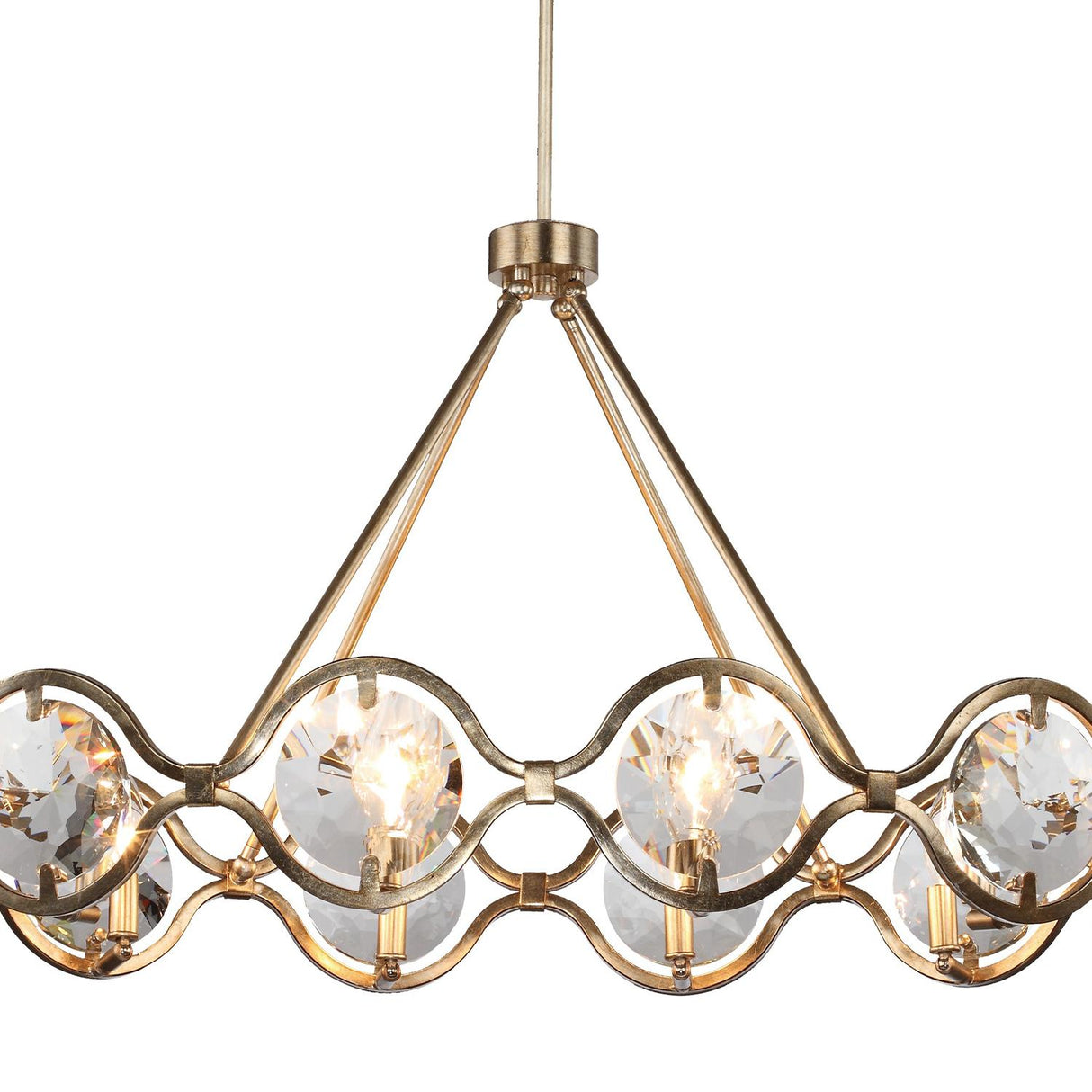 Crystorama Quincy 10 Light Distressed Twilight Linear Chandelier