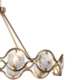 Crystorama Quincy 10 Light Distressed Twilight Linear Chandelier