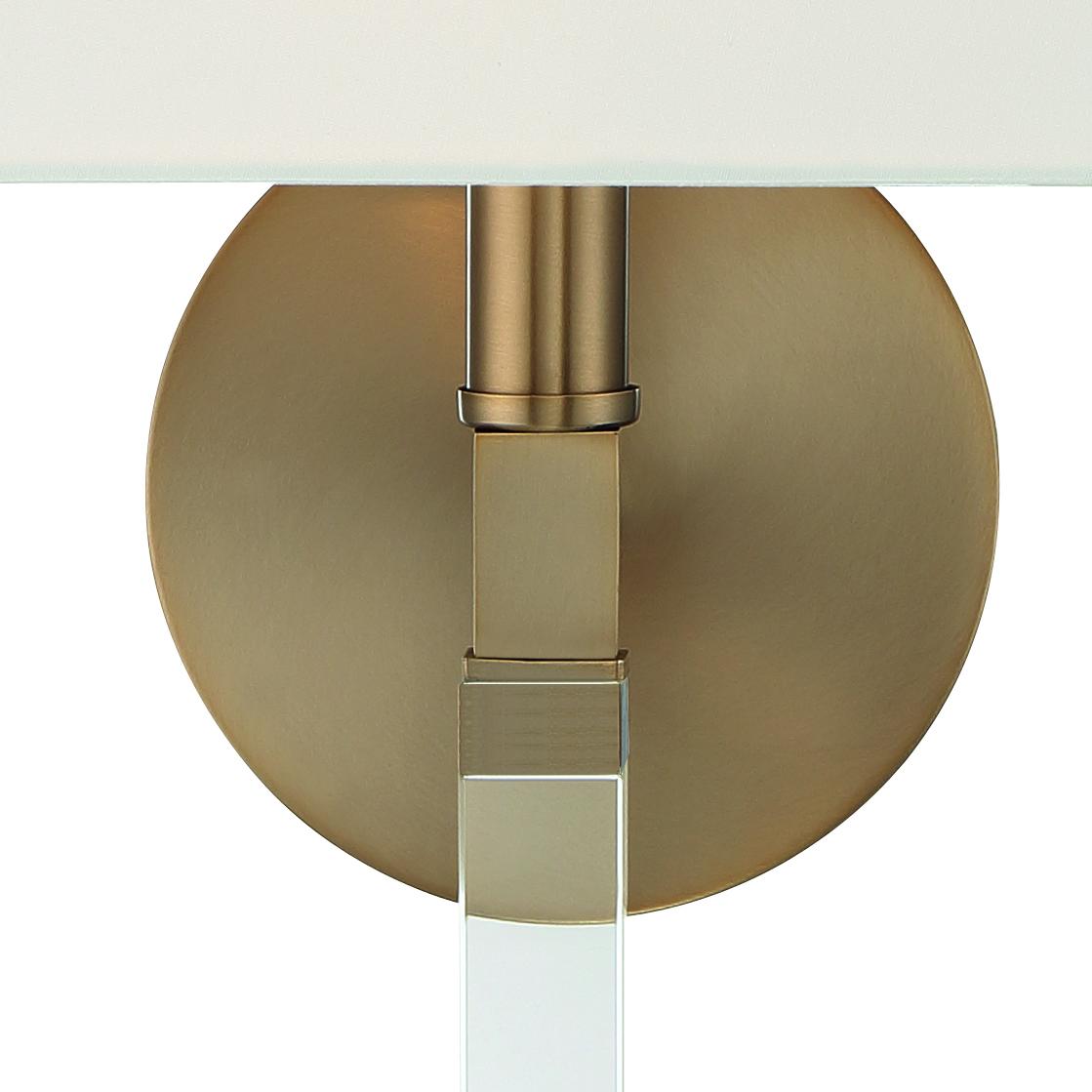 Crystorama Renee 1 Light Aged Brass Sconce
