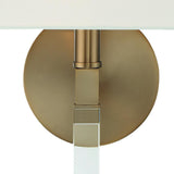 Crystorama Renee 1 Light Aged Brass Sconce