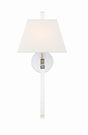 Crystorama Renee 1 Light Polished Nickel Sconce