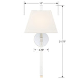 Crystorama Renee 1 Light Polished Nickel Sconce