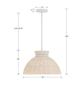 Crystorama Reese 1 Light Matte White Pendant