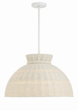 Crystorama Reese 4 Light Matte White Pendant