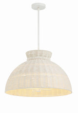 Crystorama Reese 4 Light Matte White Pendant