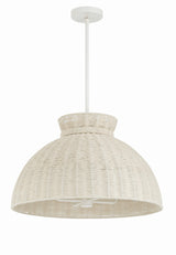 Crystorama Reese 4 Light Matte White Pendant